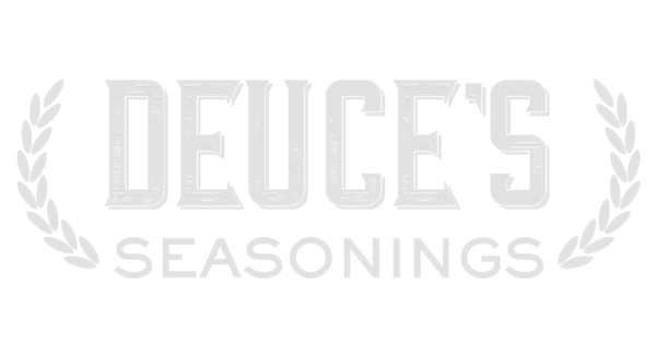Image of Black Owned Seasonings Deuces Seasonings Logo in White 